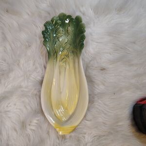 Cardinal USA Ceramic Celery Vegetable Shaped Spoon Rest, serving dish